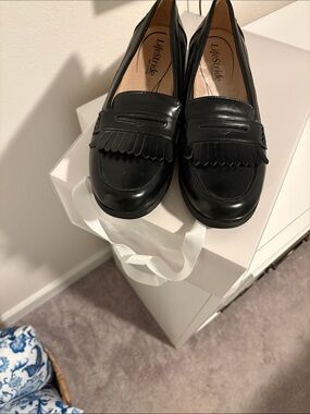 Life Stride Black Fringe Penny Loafers